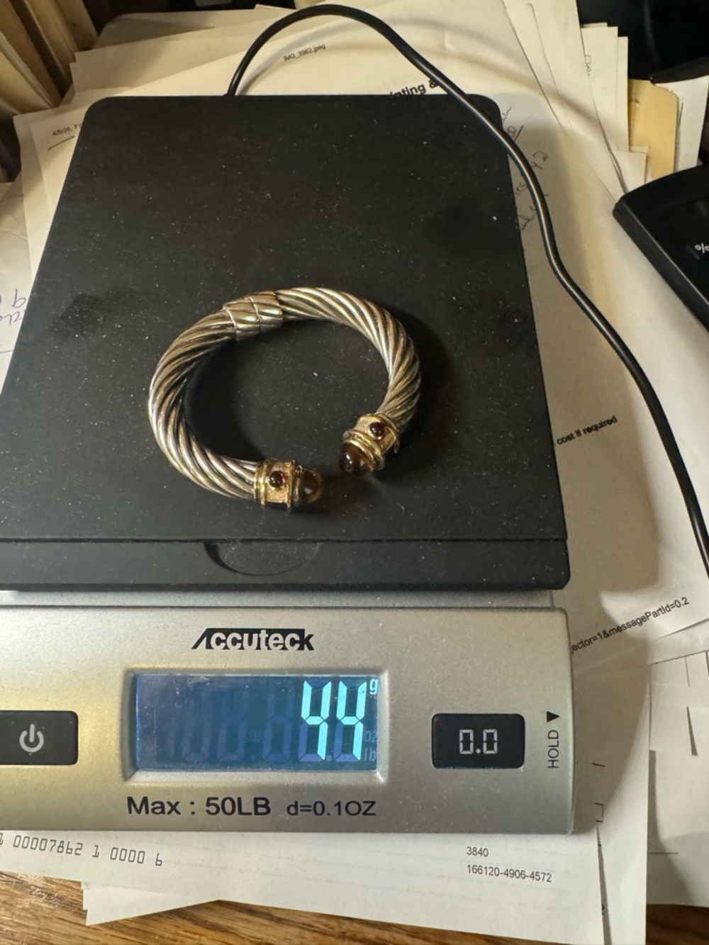David Yurman 10mm Renaissance Cuff 14k SS Citrine amethyst, tourmaline, - Picture 7 of 8